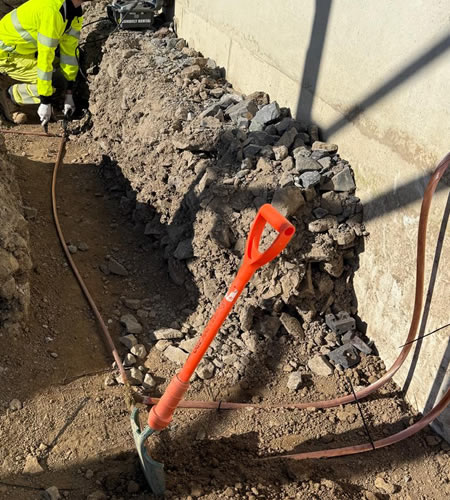 Complete earthing installation works